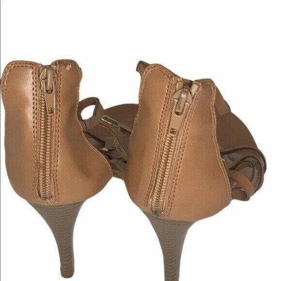 Chic Brown Strappy Gladiator Heels Fergie Sandals Women’s Size 9 - Picture 8 of 8